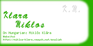 klara miklos business card
